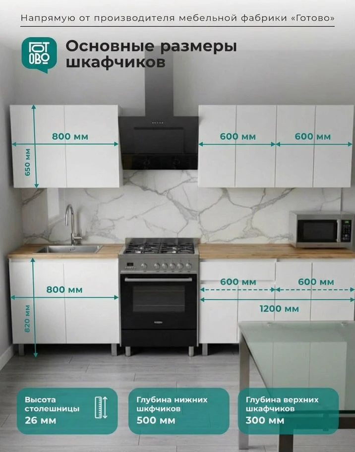 Кухня готовая новая 2м