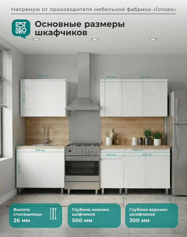 Кухня готовая новая 2м